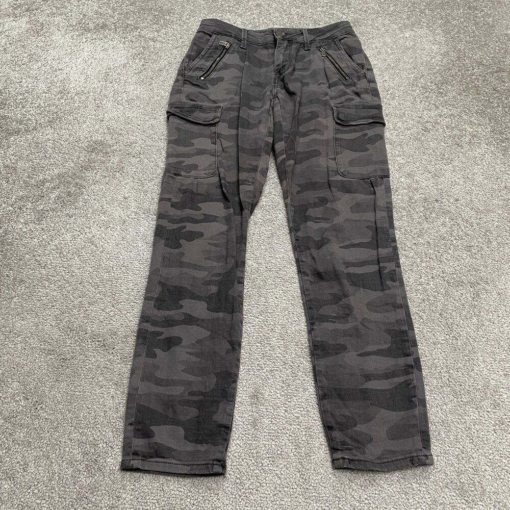 Mavi Juliette Mid Rise Skinny Cargo Pants Womens  28x28 Gray Camouflage Outdoor